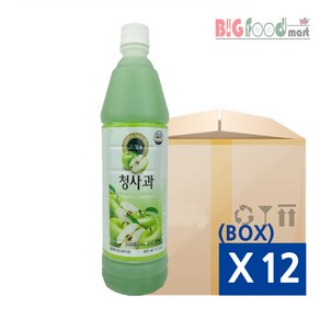 청솔 청사과 원액 주스 835ml, 12개