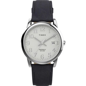 Timex Men's Easy Reade 35mm Watch - Black Stap White Dial Silve-Tone Case