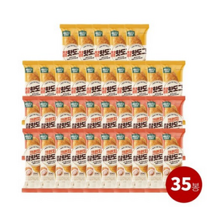 올바반 찰핫도그 BEST 2종 35봉(찰15봉 크런치20봉), 35개, 75g