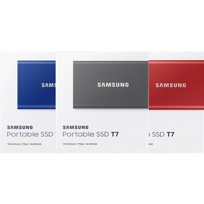 삼성전자 외장 SSD 정품 T7 500G 1T 2T+ 전자파차단스티커증정, 블루, 500GB