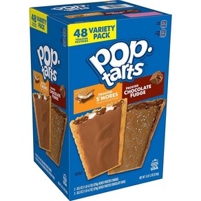 Kellogg's Pop Tats Chocolate Vaiety Pack 켈로그 팝타르트 초콜릿 버라이어티팩 스모어 초콜릿 퍼지 48개입, 1개