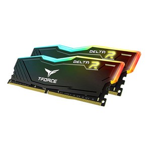 [Team Goup] 팀그룹 T-Foce DDR4 16GB PC4-28800 [8G x 2] CL18 Delta RGB 블랙, 2개