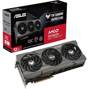 ASUS TUF Gaming AMD Radeon RX 6500 XT OC Edition 그래픽 카드AMD RDNA 2 PCIe 4.0 4GB GDDR6 HDMI 2.1 Displa, TUF Gaming_RX7700XT12G, 1개