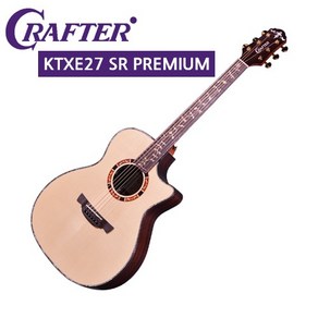 크래프터 탑&백 솔리드 픽업장착 여성용바디 통기타[CRAFTER KTXE27 SR PREMIUM] 아이유기타, 1개