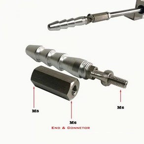 3 XLR 왕복 선형 모터 부품 엔드 커넥터 공압 피팅, 02 3 Pong XLR Connect, 02 Thead M8, 1개