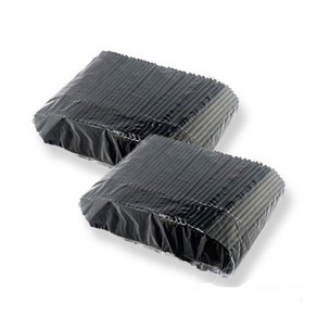 스트롱팩토리 개별포장 자바라빨대 검정 25cm 500개입, 2개