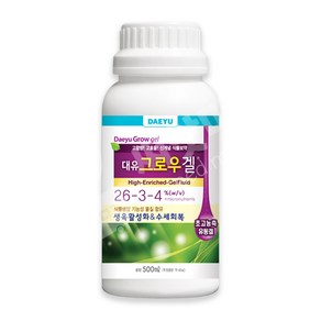 대유 그로우겔 500ml 식물 생장 활력증진 고농축 유동겔 액상 비료, 1개