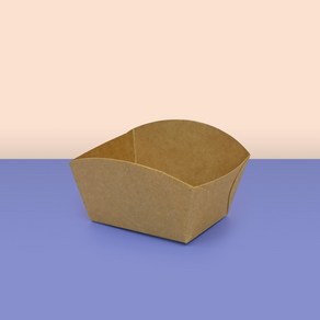 러스크 소금빵 일회용 아치형 종이트레이 크라프트 2종 100개/1000개, 1세트, 100개입