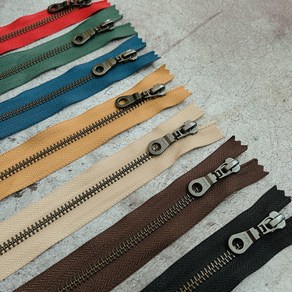 YKK 쇠 지퍼 7컬러 5호 가방지퍼(길이 35CM 40CM 60CM ), YKK 쇠지퍼 5호  40CM, 레드, 1개