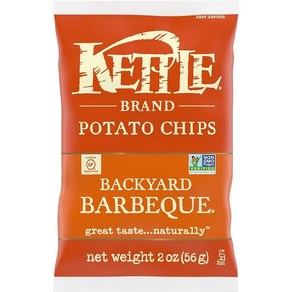 스낵 칩 Kettle Band Potato Chips 뒷마당 바비큐 케틀 칩 백 2온스(6개 팩), 56g, 6개