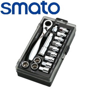 [스마토] 1/4SQ 관통소켓세트(15pcs) GT-13 / 스플라인타입