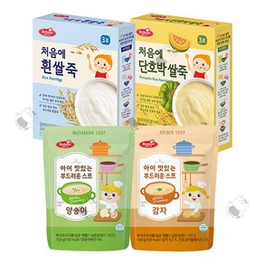 베베스트 처음에 쌀죽 2종 + 아이 맛있는 부드러운 스프 2종 캠핑갈때 쌀죽은 물부어서 휘휘~ 스프는 간편하게 렌지땡~, 150g, 1개