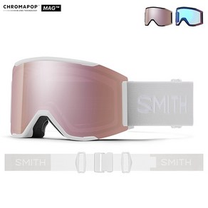 스미스 고글 스쿼드 맥 (2425 SMITH SQUAD MAG WHITE GOGGLE), 1개