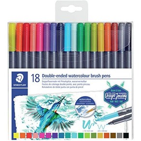 STAEDTLER 스테들러 컬러붓펜 DUO 18색상 3001 TB18, 상품명참조