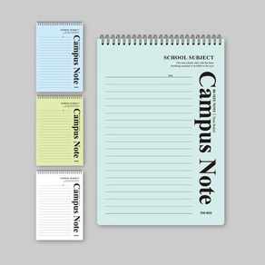 [꿈드림22] 캠퍼스노트 campus B6 합지 상철 스프링노트 100매 합지커버노트 하드커버노트 미니노트 2.5, 색상혼합랜덤발송