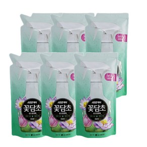 샤프란 꽃담초 섬유탈취제 연꽃향 리필, 320ml, 6개