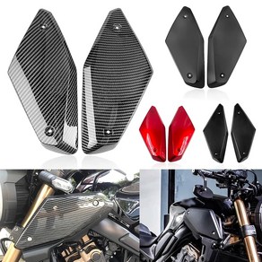 혼다 CB650R CBR650R 2019 2020 2021 2022 2023 오토바이 프레임 사이드 패널 공기 흡입 커버 가스 탱크 캡 쉘 프로텍터에 적합, 5.Glossy Black, 없음