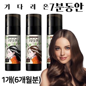 기다려온 7분동안 염색약 6개월분(200ml) 새치커버 샴푸형 염모제 버블 새치염색약, 1개, 03_브라운