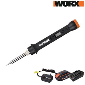 WORX 20V 2.0AH 충전인두기 배터리 충전기 허브 납땜인두기세트, 1세트, WX744