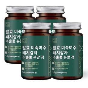 자연바름 국내산 발효 미숙 여주 유기농 분말 가루 환 정 100% 국산 돼지감자 물 생, 36g, 4개