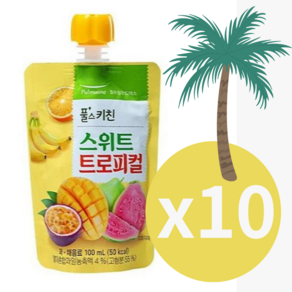 풀무원 풀스키친 스위트 트로피컬 과채음료 100ml 10개 어린이음료