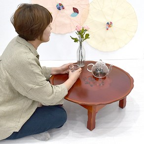 남원춘향공방 밥상 1인용 2인용 4인용 6인용 원형 접이식 사각 예쁜, 원형 목련꽃 3호(지름 60cm)
