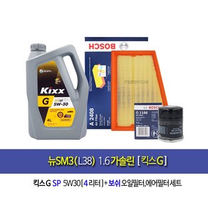 뉴SM3(L38) 1.6가솔린 킥스G(4L)엔진오일세트1186-2408, 4L, 1세트, 5w30