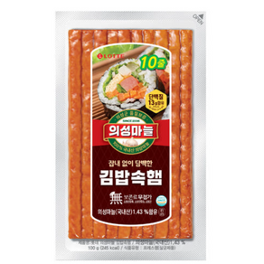 롯데 의성마늘 김밥속햄, 3개, 100g