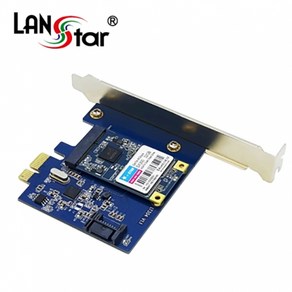 랜스타 LS-PCIE-MSATA Msata To SATA PCI-E Expess 카드 미니가이드, 1개