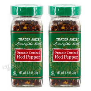 [1+1]트레이더조 오가닉 크러쉬드 레드 페퍼 34g TRADER JOE'S ORGANIC CRUSHED RED PEPPER FLAKES, 2개