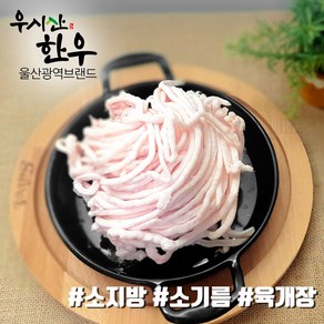 [오늘출발] 한우 소지방 소기름 두태기름 1kg(500gx2ea) 뉴스공장 우시산한우 냉동 더예쁜한우, 500g, 2개