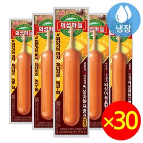 롯데 의성마늘 프랑크 녹찐치즈, 30개, 65g