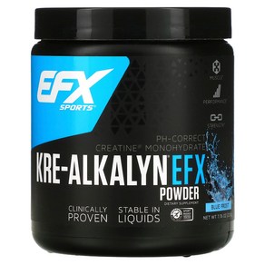 EFX 스포츠 3세대 크레아틴 크레알카린 파우더 분말 가루 블루 프로스트 220g Ke-Alkalyn Powde Blue Fost, 1개