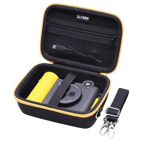 LTGEM 포토 프린터 카메라용 하드 케이스 KODAK 미니 샷 4 ERA 4PASS 2-in-1 인스턴트 카메라 및 포토 프린터와 호환, Black + Oange Edge, Case fo Kodak Mini 2, 1개