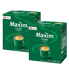 동서 맥심 디카페인 커피믹스 50T X 2개, 11.8g, 50개입