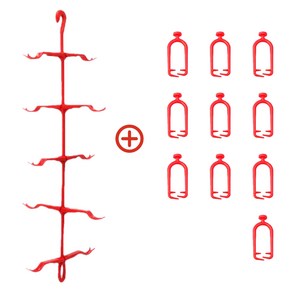 가정용 곶감건조걸이+핀 세트 곶감말리기, 레드, 1세트, 걸이1개+핀10개