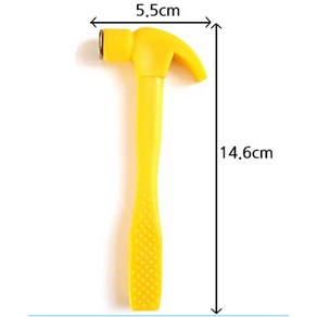 비즈노리 디폼블럭 리필_8mm_50g(300개)&부자재&세트상품 패키지, 선택3]부자재_01-노랑망치(14.6*5.5cm), 1개