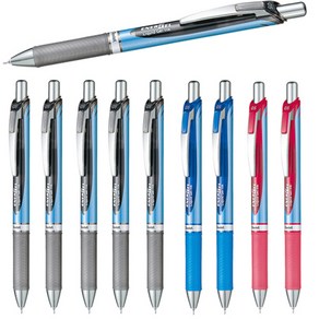 Pentel 에너겔 노크식 볼펜 BLN75 / BL77 세트, BLN75 0.5 흑6+청2+적2개  총10개 세트