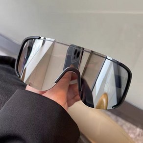 옌츠 스키 고글 남녀공용 방풍 김서림방지 스노우 보드안경 선글라스 UV400, 블랙/실버미러, 1개