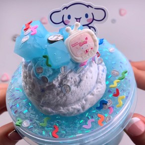 [에밀리슬라임] 블루셔벗 난사비즈 슬라임, 1개, 250g, 파랑