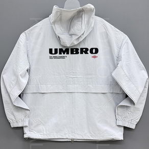 [국내백화점판] UMBRO 엄브로 25신상 클래식 후드형 바람막이 집업 자켓 셋업 (그레이)
