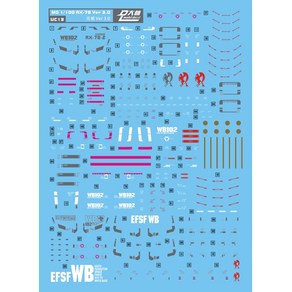 DLUC13/MG 퍼스트 3.0 습식데칼 RX-78-2 Gundam （3.0 VER。）