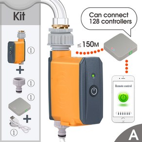 ZigBee WiFi 원격 제어 자동 급수 밍 정원 물 머 스마트 관개 시스템 Tuya 라이프 앱용 방수 무선 작업, Time Gateway, 1개