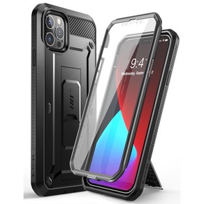 Supcase 아이폰12프로 맥스 풀커버 케이스 iPhone12 Po Max 케이스 내장형 보호필름 스탠드