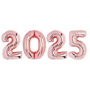 숫자은박풍선(중)로즈골드2025패키지