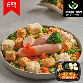 [디자인푸드]맛남주의 맛난식탁도시락 고구마닭가슴살소시지&핫커리닭가슴살큐브 6팩/12팩/18팩/24팩 냉동도시락, 6개, 230g