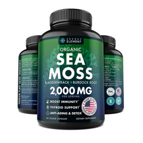 시크릿엘리먼트 바다이끼 씨모스 120캡슐 Secet Element Sea Moss Bladdewack Budock Root, 120정, 1개