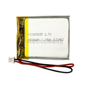 YJ 리튬폴리머배터리 KC인증충전지 3.7V YJ343035 310mAh, 1개, 1개입