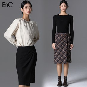 EnC H라인 셔링 포인트 울스커트 마감임박!!!