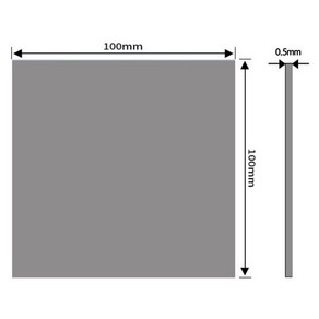 티테크 써멀패드 6W 100x100x0.5mm 열전도 패드/T-6W05/그레이/칩셋 방열패드/전자제품/메인보드 칩셋/그래픽 카드등의 열전도가 필요한곳에 사용, 10개